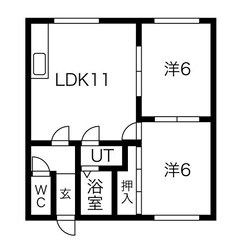 北３４条駅 徒歩15分 4階の物件間取画像